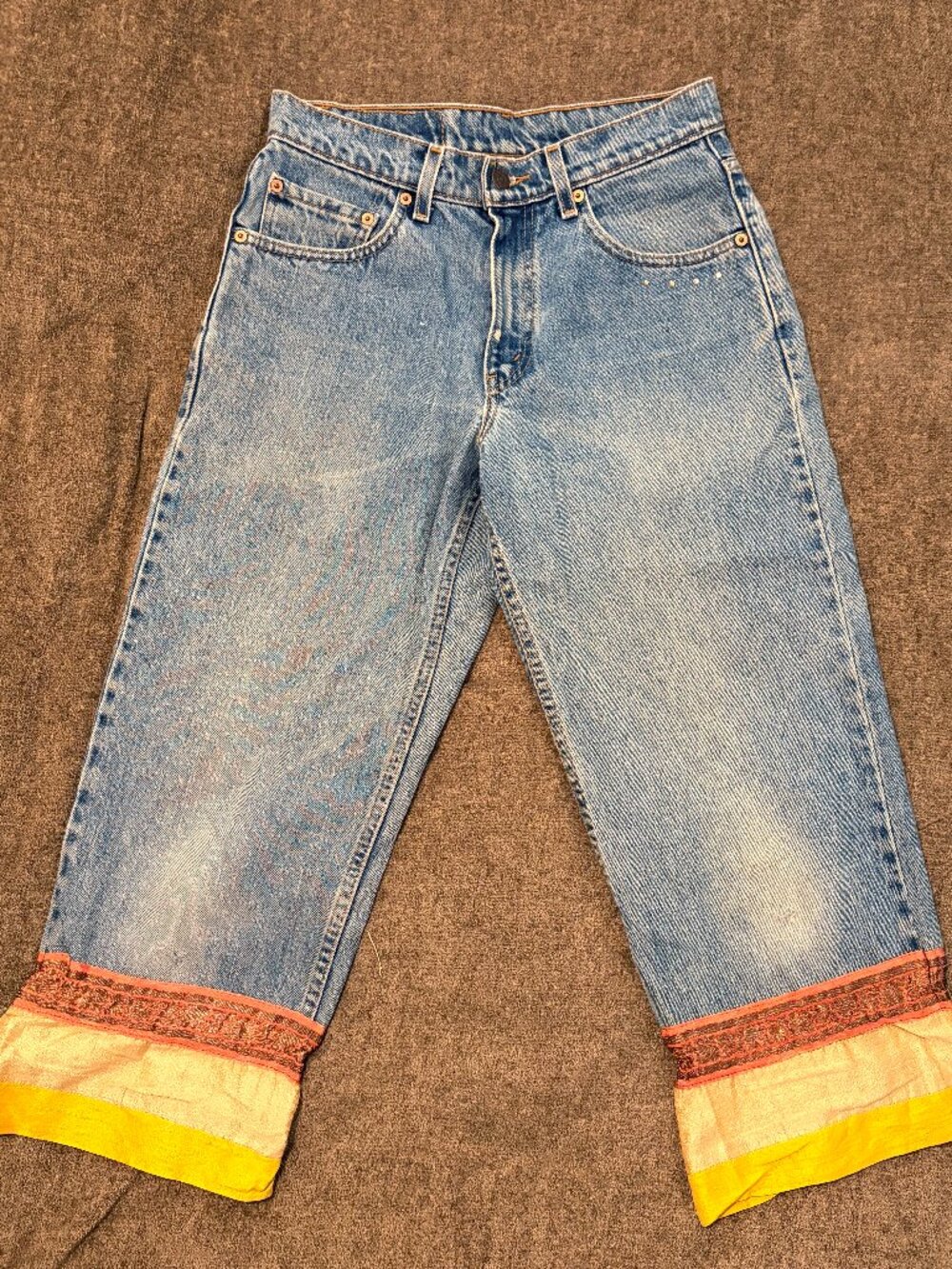 Nooshin Femme x Levis vintage Y2K upcycled premium cropped jeans